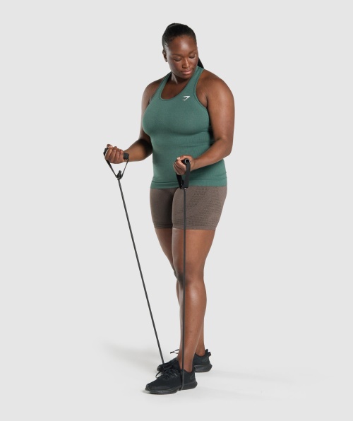 Gymshark Vital Seamless 2.0 Colete Verde Escuro Marl