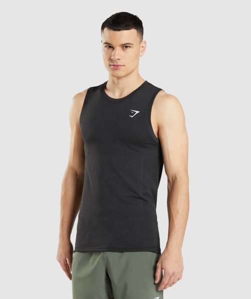 Gymshark Vital Seamless Light Tank Black Marl