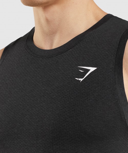Gymshark Vital Seamless Light Tank Black Marl