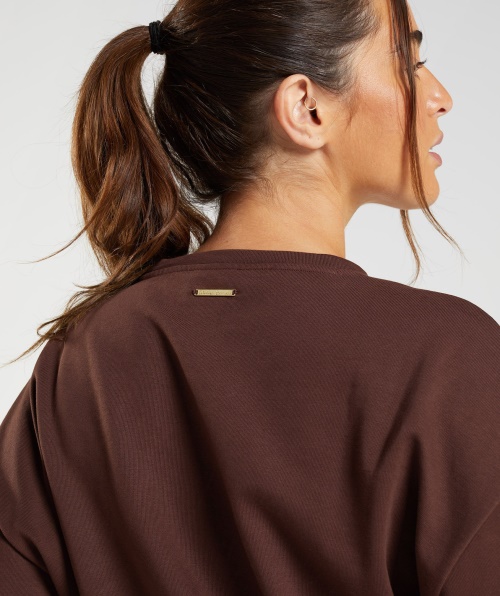 Gymshark Whitney Pulôver Cropped Rekindle Brown