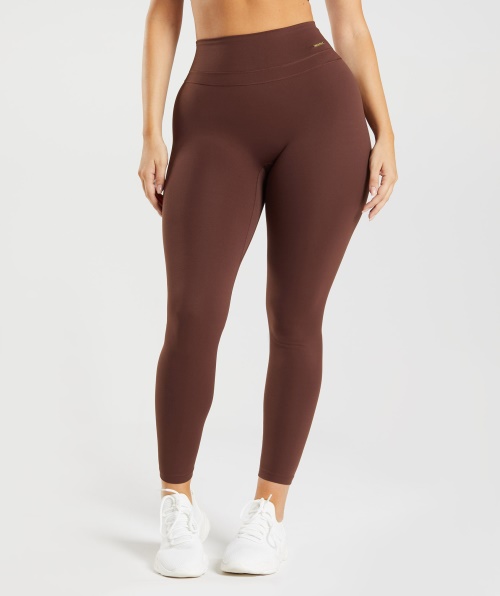 Legging Cintura Alta Gymshark Whitney Reacender Marrom
