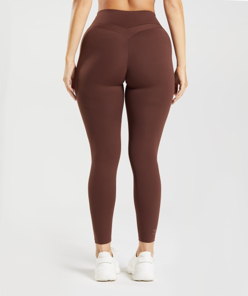 Legging Cintura Alta Gymshark Whitney Reacender Marrom