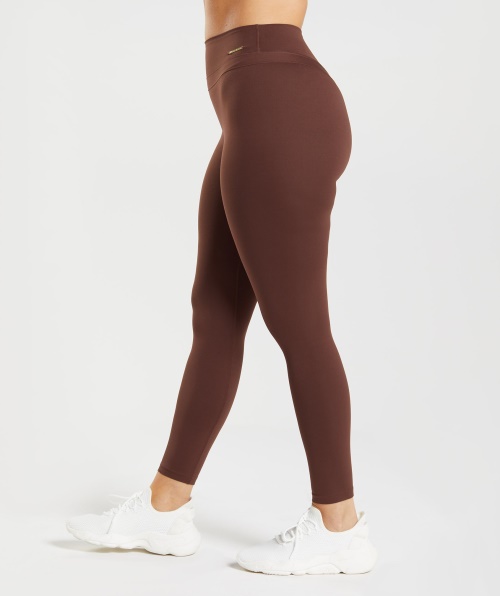 Legging Cintura Alta Gymshark Whitney Reacender Marrom