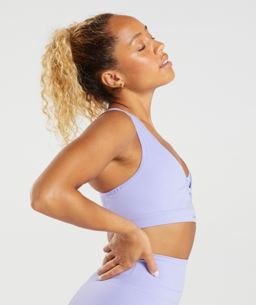 Sutiã Esportivo Gymshark Whitney Malha Flores Silvestres Roxo