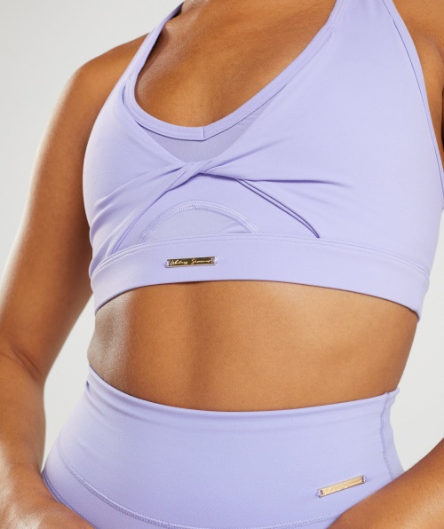 Sutiã Esportivo Gymshark Whitney Malha Flores Silvestres Roxo