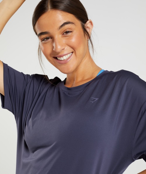 Camiseta Gymshark Whitney Oversized índigo Marinho