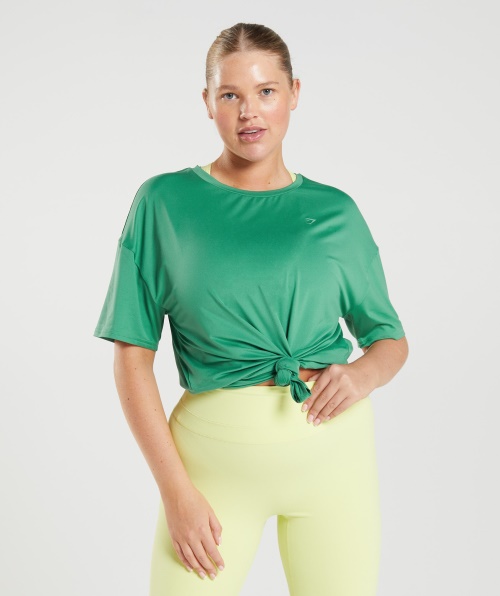 Camiseta Gymshark Whitney Oversized Verde Palma