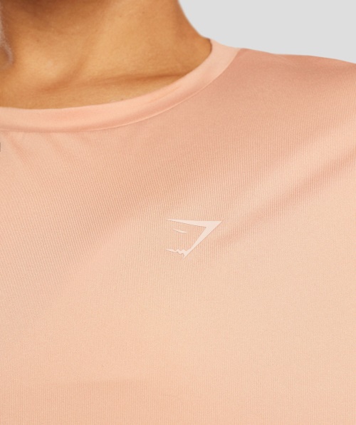 Camiseta Gymshark Whitney Oversized Sunset Bege